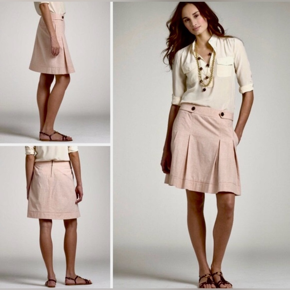 J.Crew Pink Pleated Mini Skirt, Size 2 - Picture 4 of 7